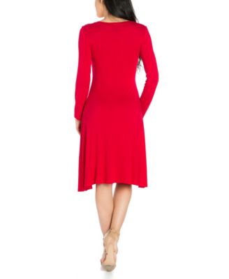 Women's Classic Long Sleeve Flared Mini Dress