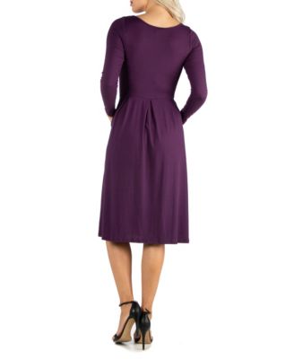 Women's Midi Length Fit and Flare Dress