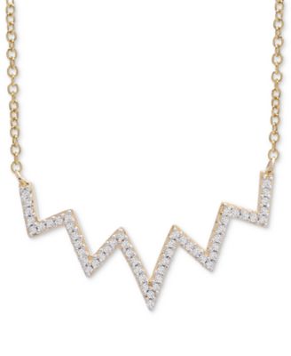 Wrapped - Diamond Zigzag 19" Statement Necklace (1/6 ct. t.w.) in 14k Gold