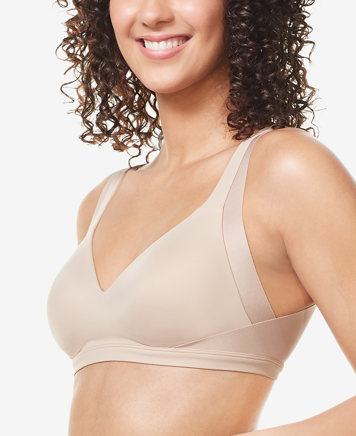 Warners No Side Effects Underarm and Back-Smoothing Comfort Wireless Lightly Lined T-Shirt Bra RA2231A - Tulipwood