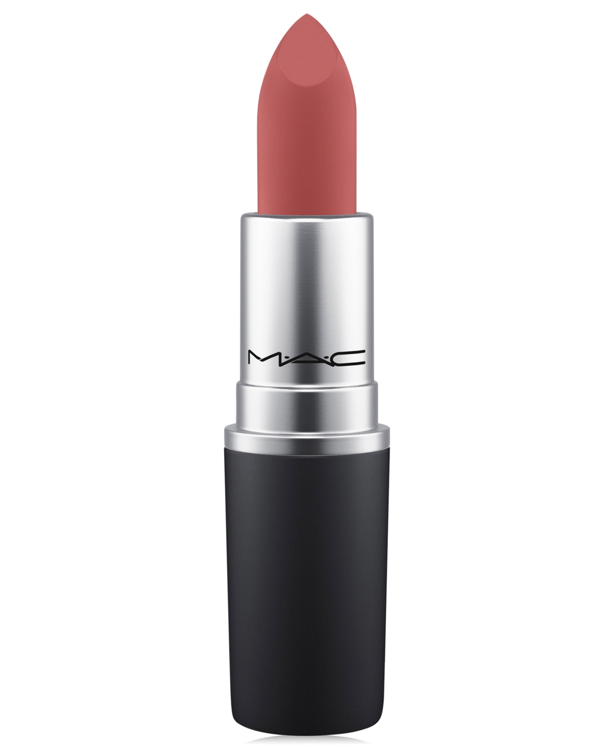 Mac Powder Kiss Lipstick In Brickthrough (warm Rose Red)