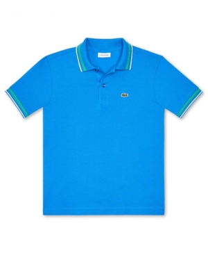 image of Little Boys Polo Shirt with Striped Collar