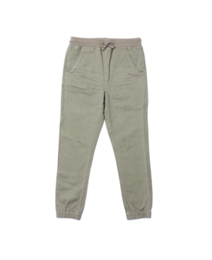 image of Little Boys Tie Waist Solid Twill Pant