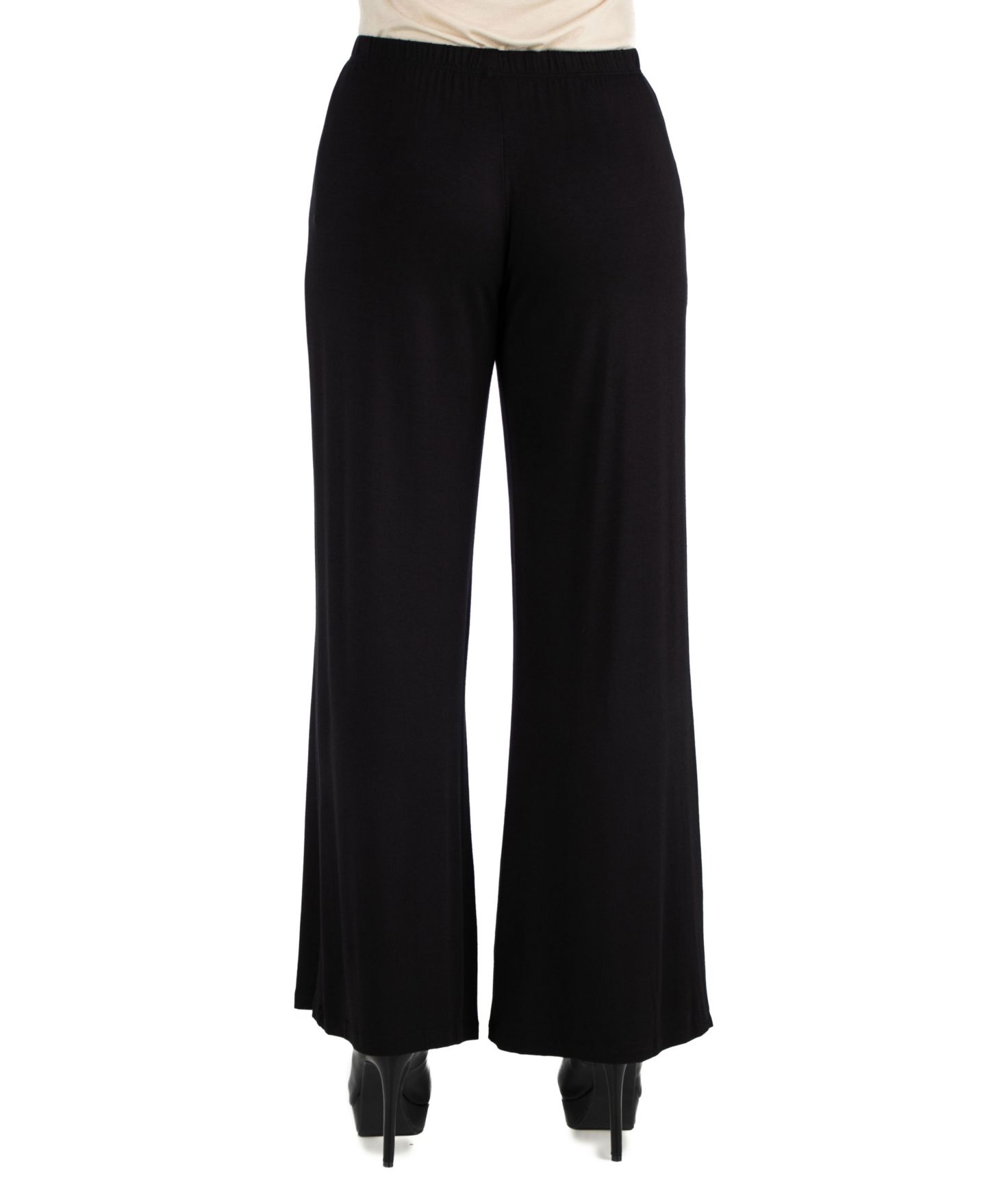 Женские брюки 24seven Comfort Apparel Palazzo, цвет: Чёрный — фото 2