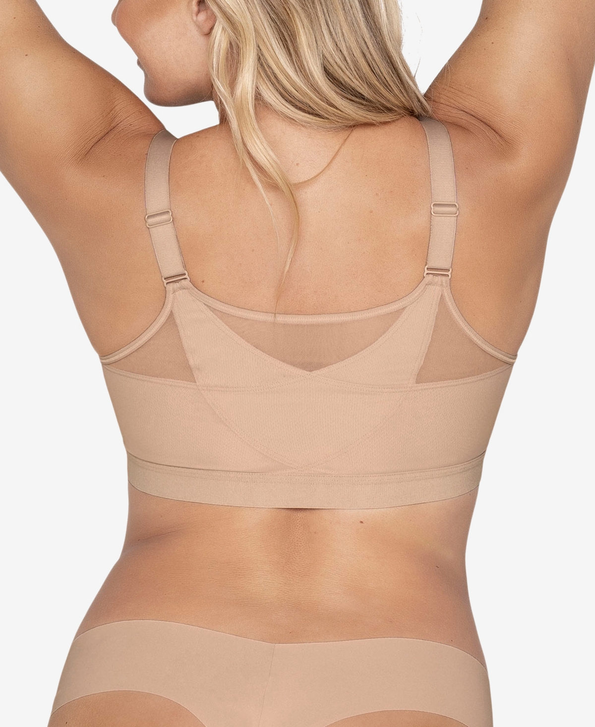 Back Support Posture Corrector Wireless Bra with Contour Cups 011936 - Light Beige