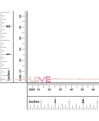 Cubic Zirconia Micro Pave Love Adjustable Bolo Bracelet in Sterling Silver (Also in 14k Rose Gold Over Sterling Silver)