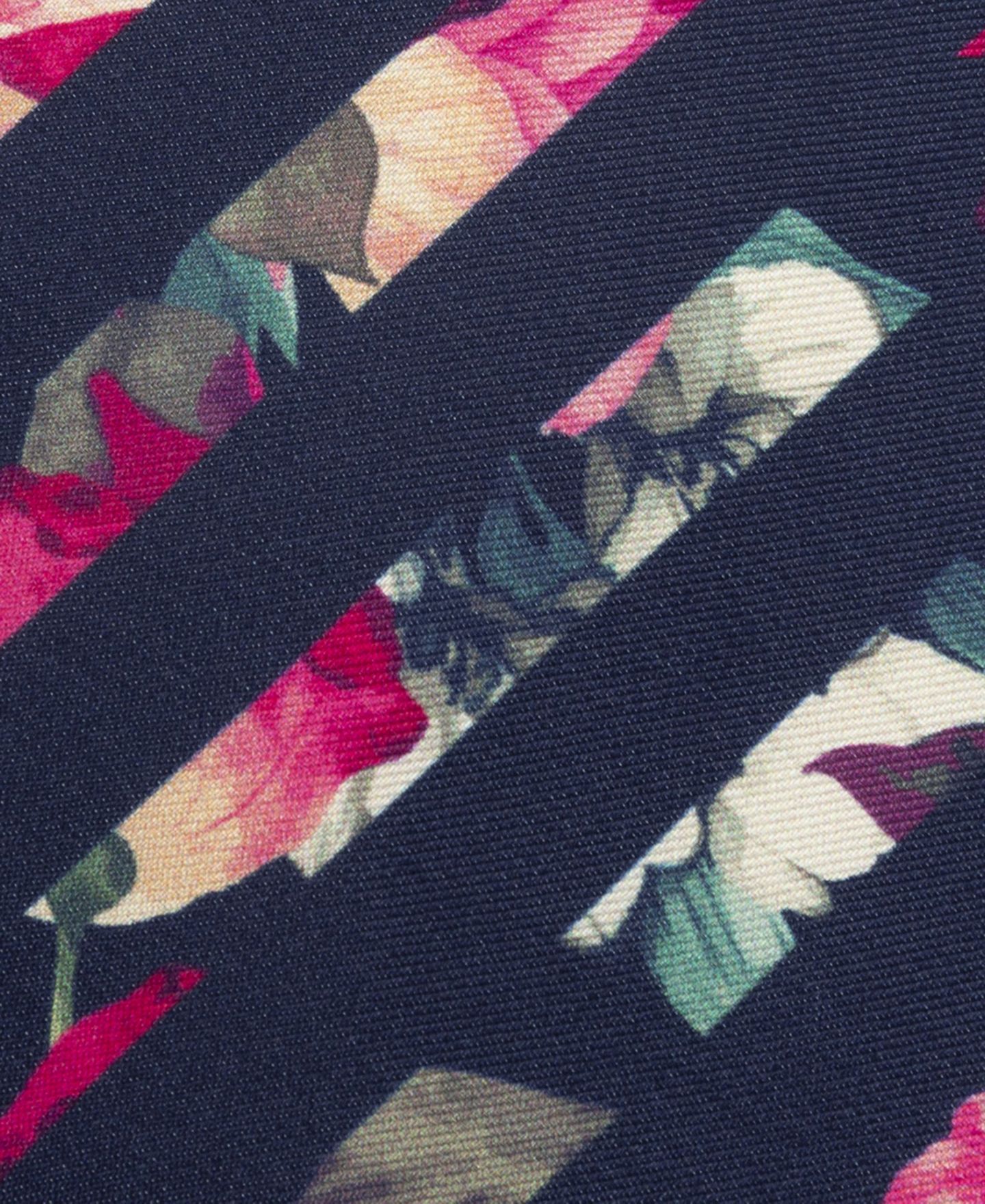 Мужские галстуки Ox & Bull Trading Co. Painted Floral Stripe Tie, цвет: Тёмно-синий — фото 3