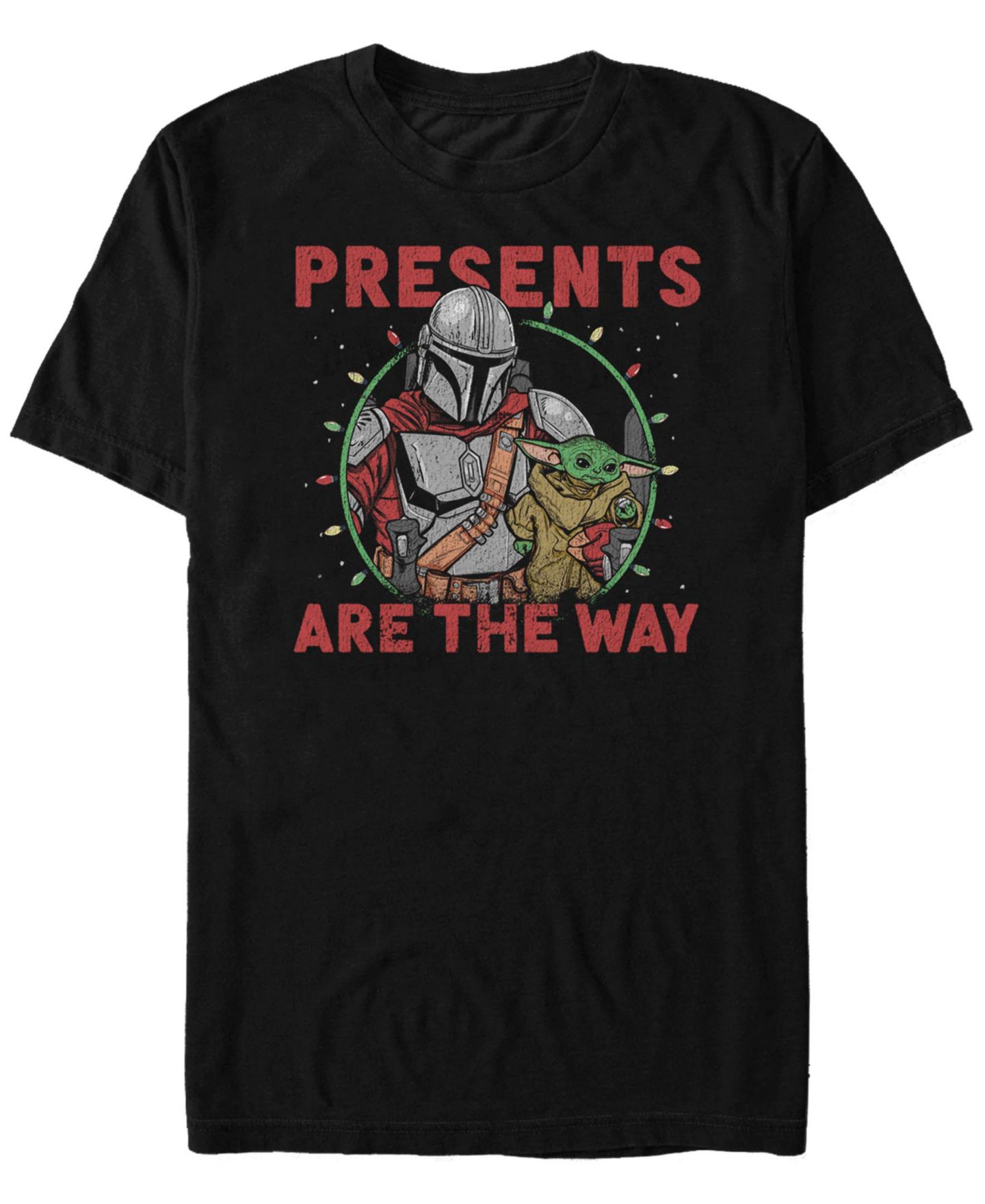 Мужская футболка Fifth Sun Star Wars Mandalorian Presents Are The Way Short Sleeve, цвет: Чёрный — фото 1