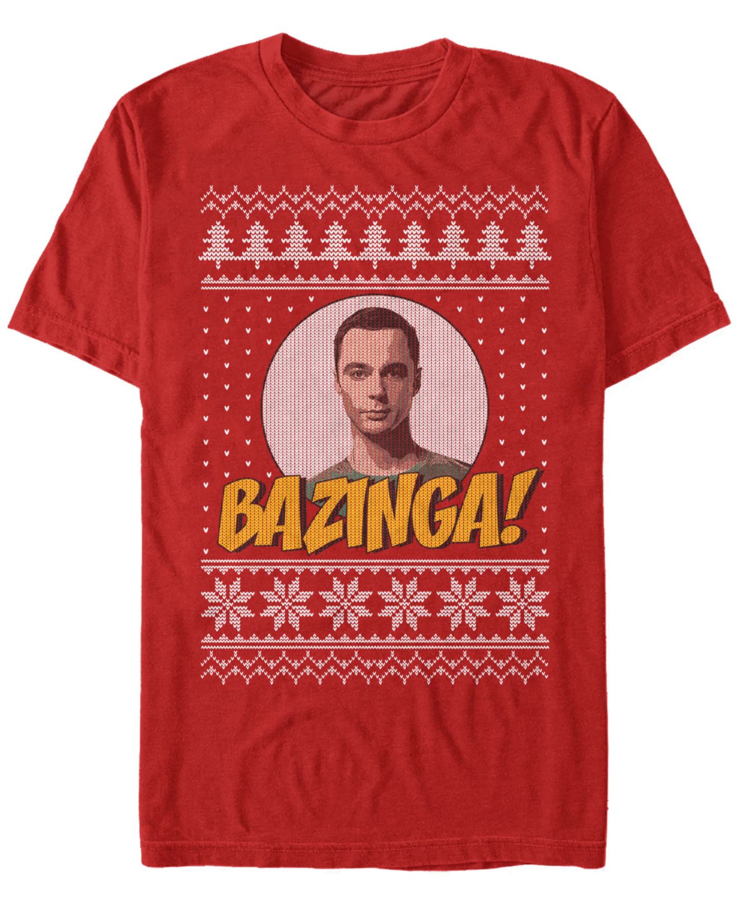 Мужская футболка Fifth Sun Big Bang Theory Bazinga Short Sleeve, цвет: Красный — фото 1
