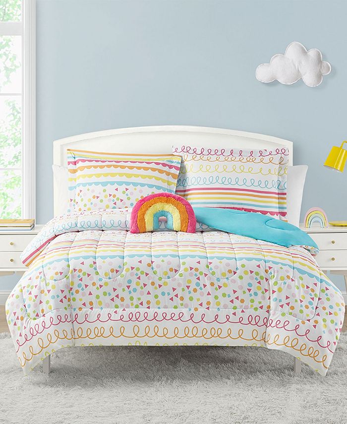 Mytex Rainbow Ruched 3 Pc Twin Comforter Set Macy s