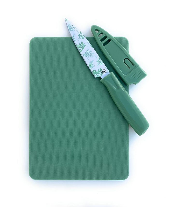 Martha Stewart Collection Farmers Market Cutting Board And Pair Of Knives Created For Macys 