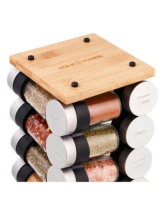 Blyth Classic Bamboo 16 Jar Carousel Spice Rack 