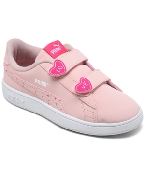 image of Puma Little Girls Smash v2 Candy Stay-Put Closure Casual Sneakers from Finish Line