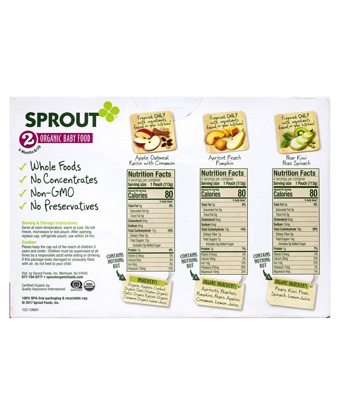 Sprout Organic Foods Baby Food Variety Pack, 4 oz, 12 Count & Reviews Food & Gourmet Gifts