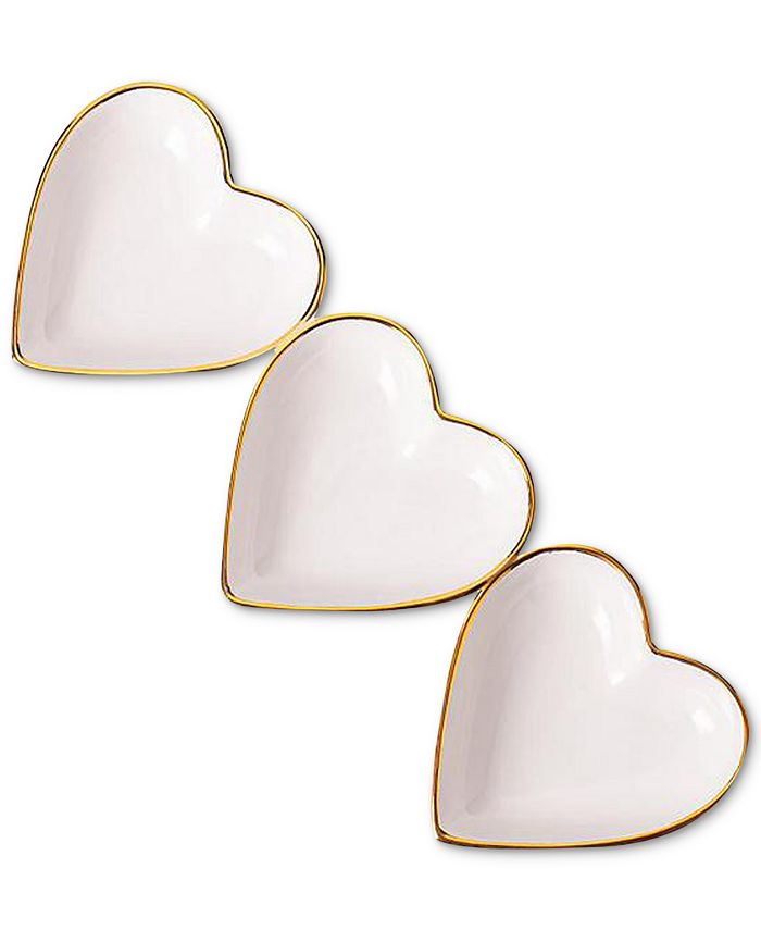Martha Stewart Collection Valentine's Day Three Heart Platter