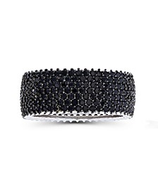 Black Spinel Pave Eternity Ring