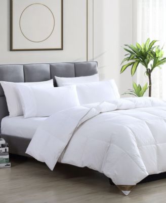 Hotel Laundry Natural Down Feathers All Season Comforter Collection In White