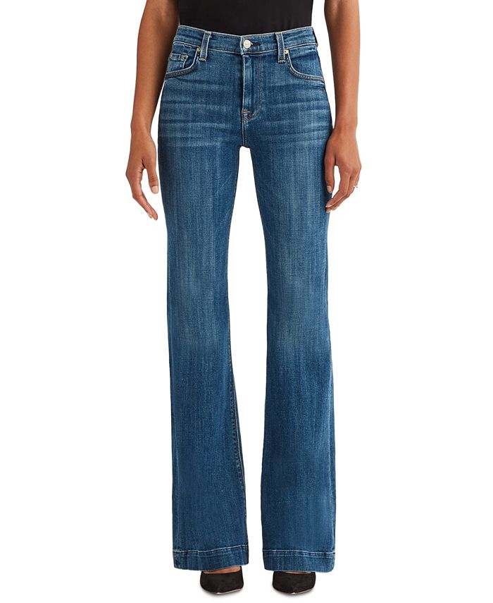 7 For All Mankind Ginger Wide-Leg Flared Jeans - Macy's