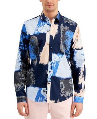INC International Concepts Men's Pascale Abstract Print Shirt, Created ...
