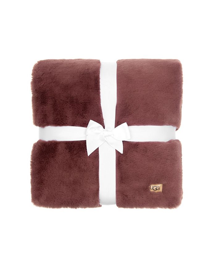 UGG® Euphoria Plush Faux Fur Reversible Throw Blanket, 70" x 50