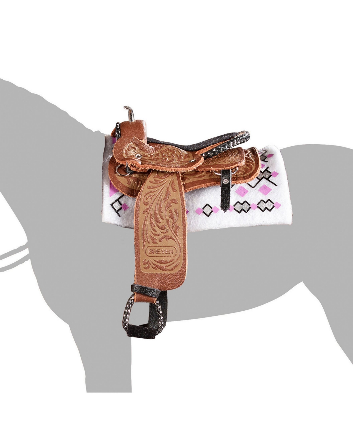 Breyer Traditional Cimarron-western Pleasure Horse Saddle Toy In Multi