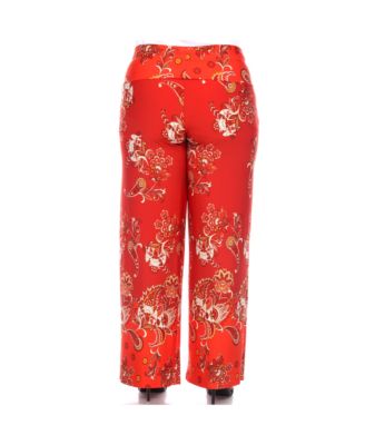 Plus Size Floral Paisley Printed Palazzo Pants