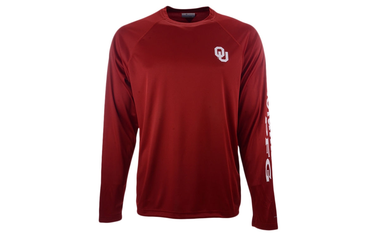 Men's Oklahoma Sooners Terminal Tackle Long Sleeve T-Shirt - Crimson