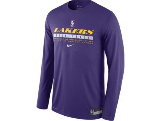 Nike Men's Los Angeles Lakers Dri-FIT Cotton Practice Long Sleeve
