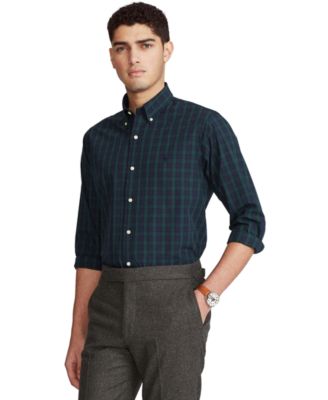 polo ralph lauren classic fit plaid poplin shirt