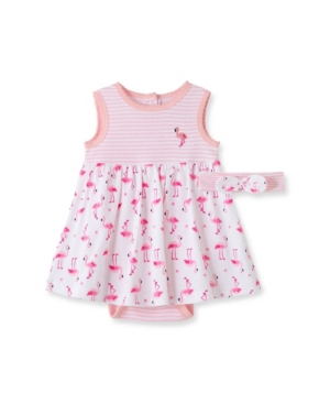 Little Me Baby Girls Flamingo Bodysuit Dress Set 2 Piece