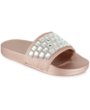 bebe Women's Flashie Studs Slide Sandals Women's Shoes