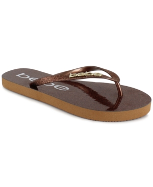 bebe Women's Tracee Glitter Thong Sandals Women's Shoes