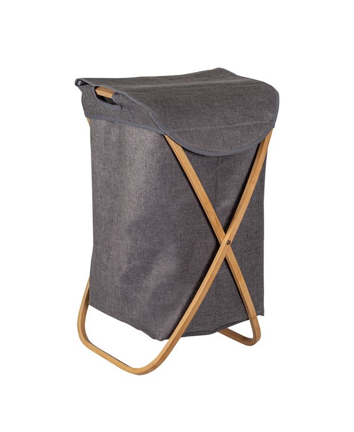 Honey Can Do Bamboo & Canvas Hamper Macy's