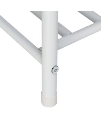 Honey Can Do 3-Tier White Matte Metal Shoe Rack