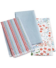 Floral Kitchen Towels, Set of 3, Created for Macy's