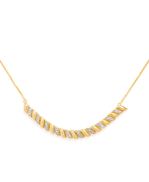 image of Diamond Accent San Marco Frontal Necklace in Gold-Plate
