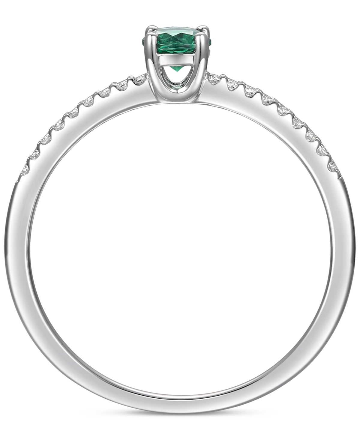 Sapphire (1/3 ct. t.w.) & Diamond (1/10 ct. t.w.) Ring in Sterling Silver (Also in Ruby & - Emerald