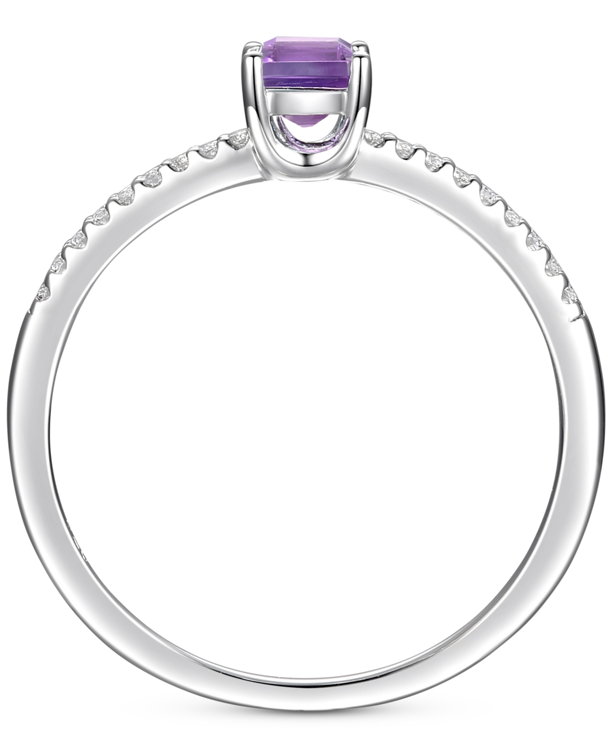 Blue Topaz (3/8 ct. t.w.) & Diamond (1/20 ct. t.w.) Ring in Sterling Silver (Also in Citrine & - Amethyst