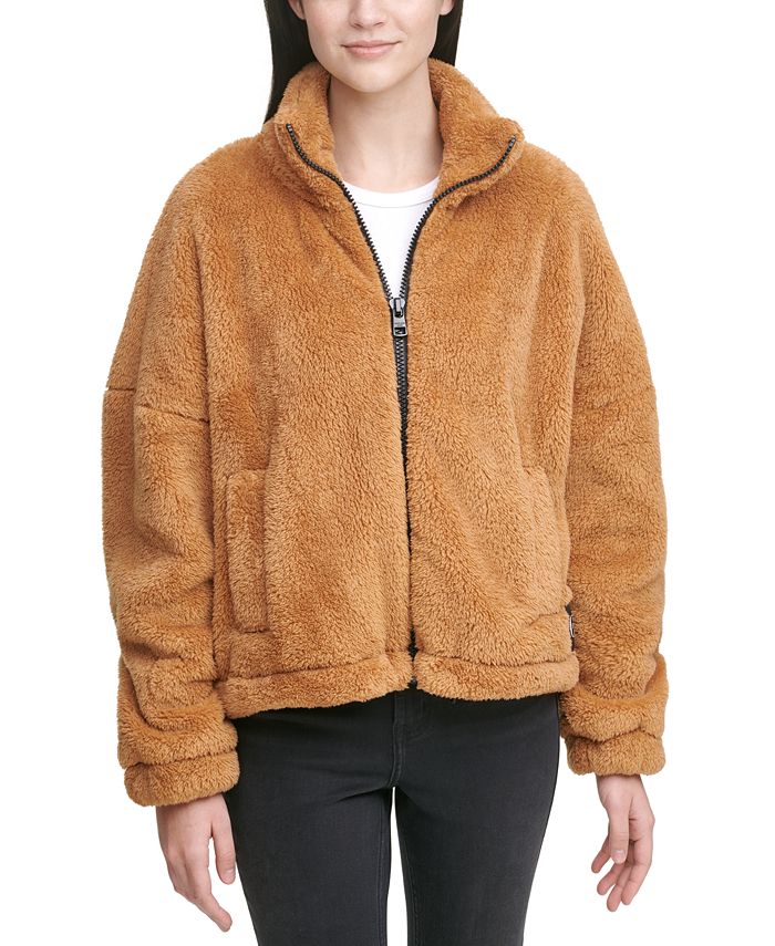 Calvin Klein Jeans Sherpa Zip-Up Jacket - Macy's