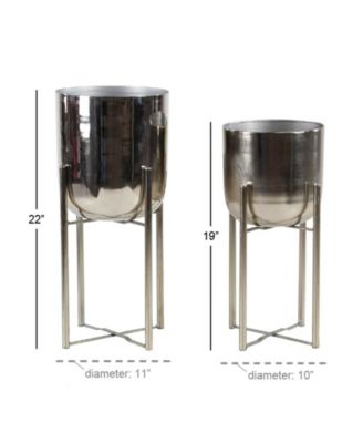 Bucket Planter with Stand, Set of 2