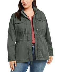 Plus Size Cotton Utility Jacket, Created for Macy's