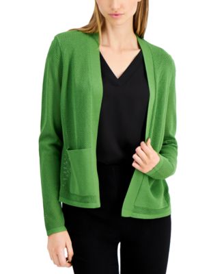 petite green cardigan