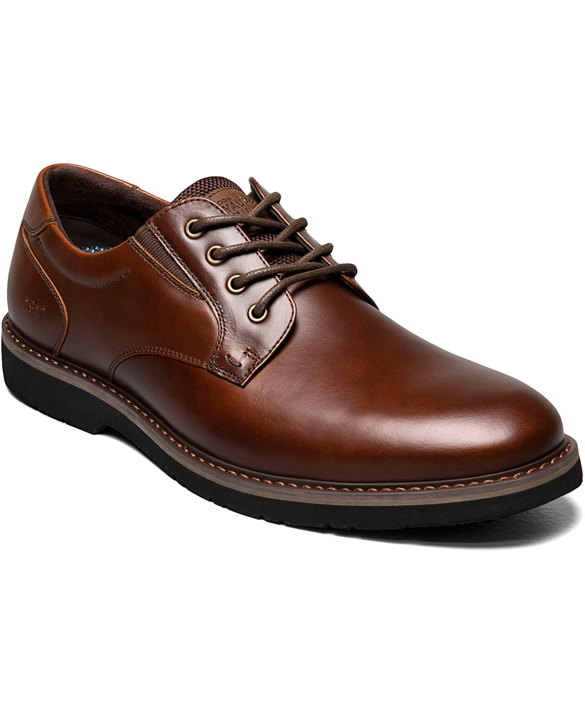 Men's Denali Waterproof Leather Plain Toe Oxford - Dark Brown