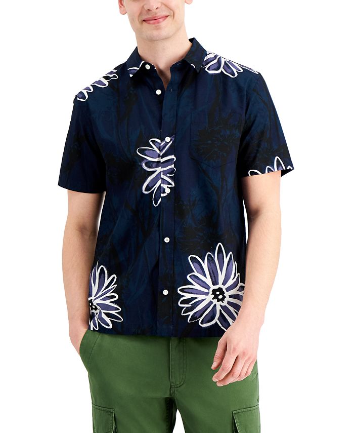 Sun + Stone Men's Adrian Regular-Fit Floral-Print Shirt, Created for ...