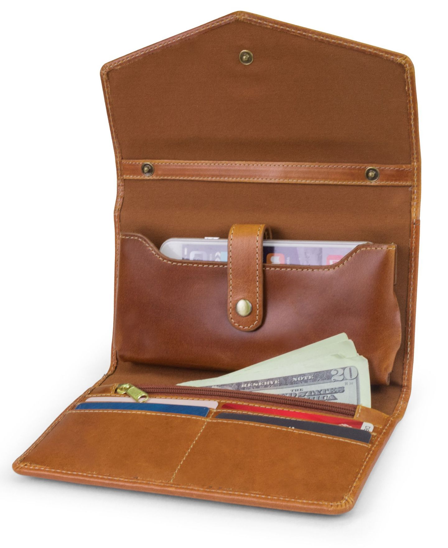 Женский клатч Timberland Envelope Clutch with Removable Crossbody Strap, цвет: Коньячный — фото 3