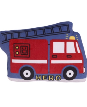 Carter's Fire Truck Shaped Decorative Pillow, 9.5" X 15" In Red
