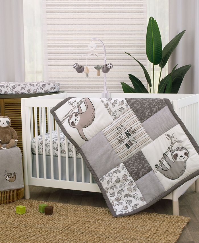 Sloth crib deals bedding for girl