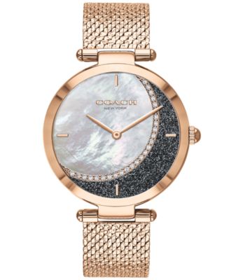 Coach park watch discount 34mm carnation gold