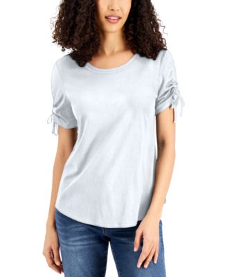 macys white womens tops