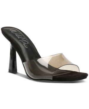 Wild Pair Luuna Slide Dress Sandals, Created For Macy's Women's Shoes In Black Vinyl